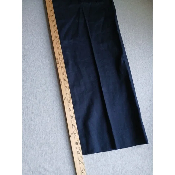 Lauren Ralph Lauren Pants 14 P Linen Trouser Navy Office Work Career Corp VTG - Picture 3 of 11